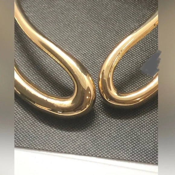 House of Harlow 1960 gold tone double bar curved hinged choker style necklace - Picture 13 of 14